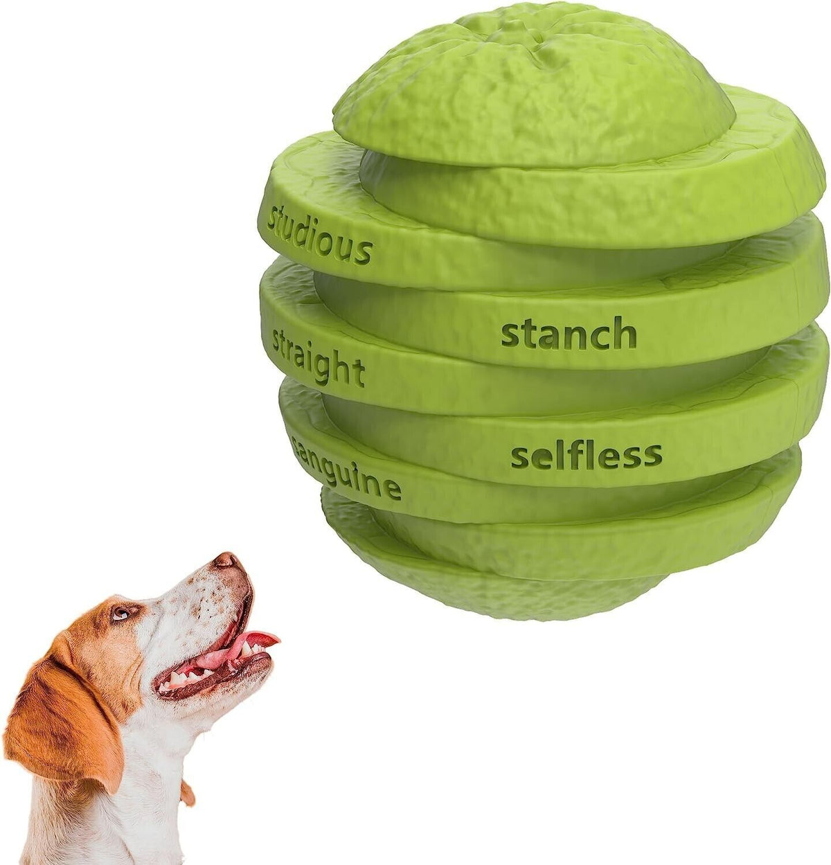 Indestructible Dog Toys Dog Chew Toy Treat Dispenser Interactive Pet Orange Toy
