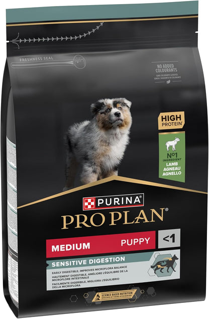 PRO PLAN Medium Puppy Sensitive Digestion Lamb Dry Dog Food 3Kg