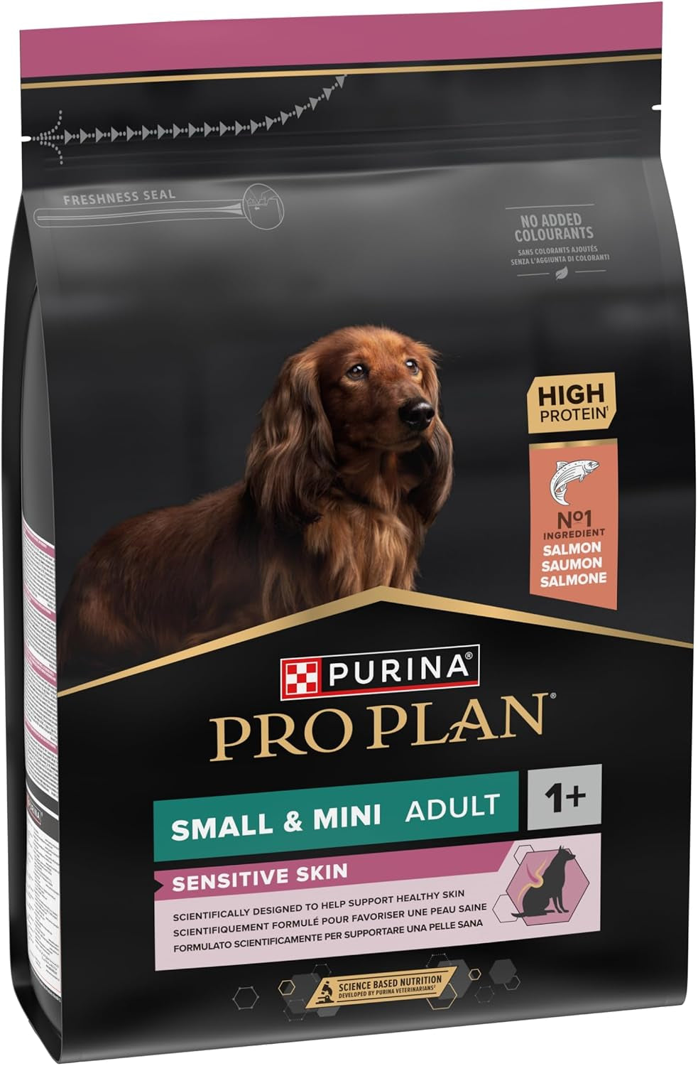 PRO PLAN Small & Mini Adult 1+ Sensitive Skin Salmon Dry Dog Food 3Kg