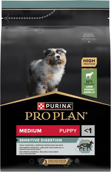 PRO PLAN Medium Puppy Sensitive Digestion Lamb Dry Dog Food 3Kg