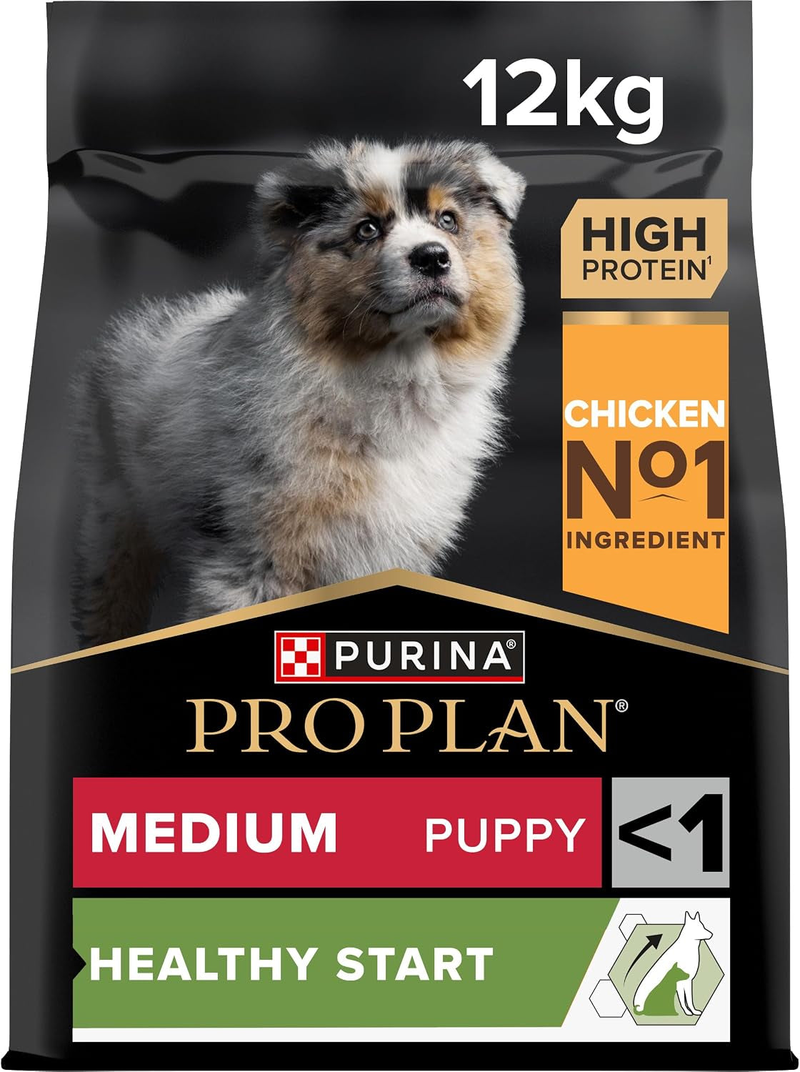 PRO PLAN Medium Puppy Healthy Start Chicken Dry Dog Food 12Kg