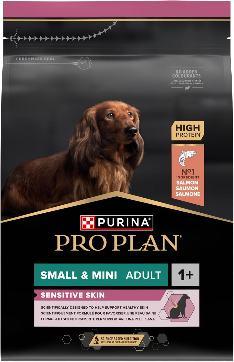 PRO PLAN Small & Mini Adult 1+ Sensitive Skin Salmon Dry Dog Food 3Kg