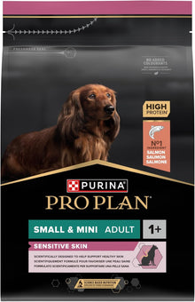 PRO PLAN Small & Mini Adult 1+ Sensitive Skin Salmon Dry Dog Food 3Kg