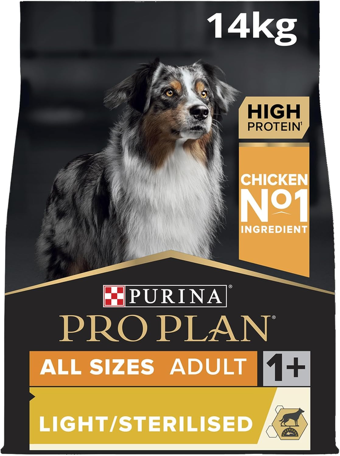 PRO PLAN Adult Light/Neutered Chicken Dry Dog Food 14Kg