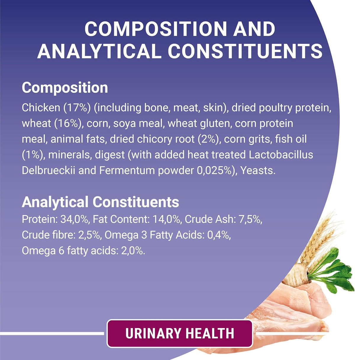 Urinary Health Chicken Dry Cat Food 750G