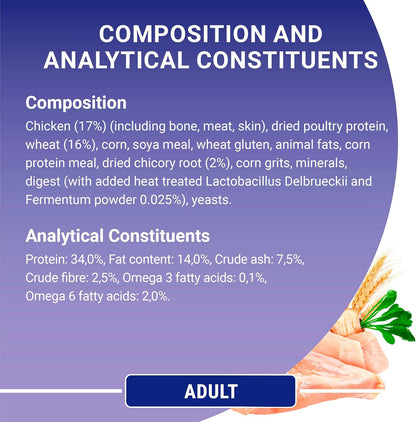 Adult Dry Cat Food Chicken & Wholegrains 800G