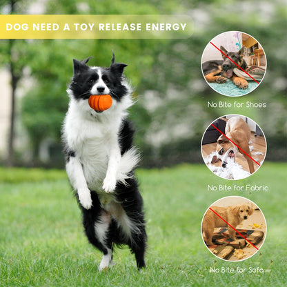 Indestructible Dog Toys Dog Chew Toy Treat Dispenser Interactive Pet Orange Toy