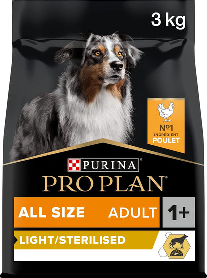 PRO PLAN Adult Light/Neutered Chicken Dry Dog Food 14Kg