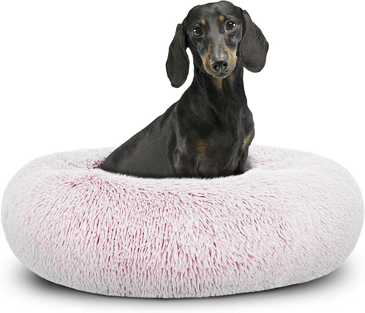 Dog Bed Donut Soft Large Plush Cat Beds for Calming Pet anti Anxiety Washable Xl