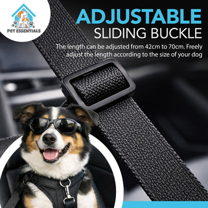 Pet Dog SEAT BELT Adjustable Travel Car Safety Harnesses Lead Restraint Strap