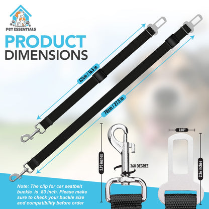 Pet Dog SEAT BELT Adjustable Travel Car Safety Harnesses Lead Restraint Strap