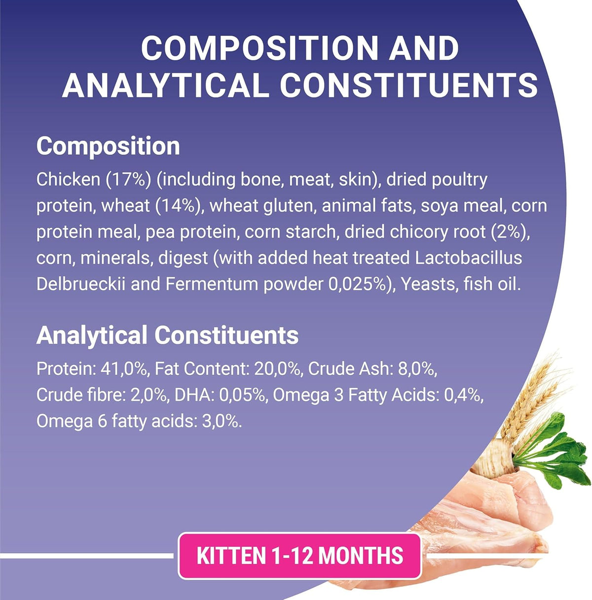 Kitten Food Chkn and W/Grain 2.8Kg