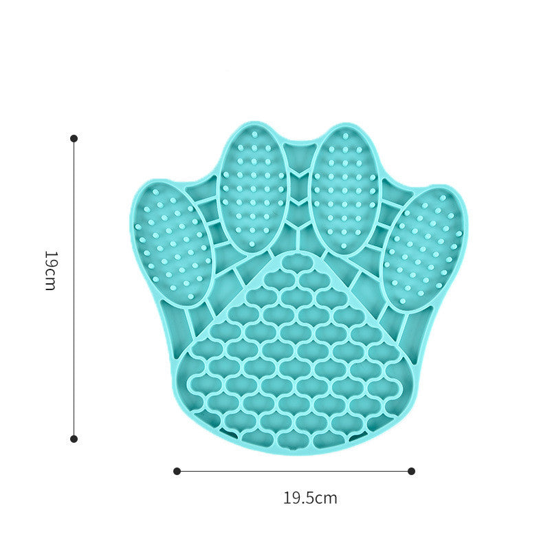 New Amazon Silicone Dog Licking Mat Pet Feeding Bowl Slow Food Cat Plate Dog Silicone Slow Food Mat Anti-Choke Bowl