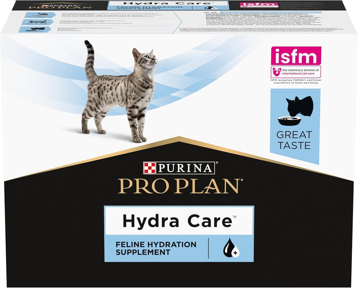 PURINA PRO PLAN Hydra Care Hydration Supplement for Cats | 10 X 75G Pouches | Flavoured with Chicken | Increases Liquid Intake and Promotes Hydration in Cats