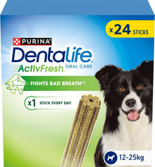 Activfresh Medium Dental Chicken Dog Chews 24 Sticks (Pack of 2)